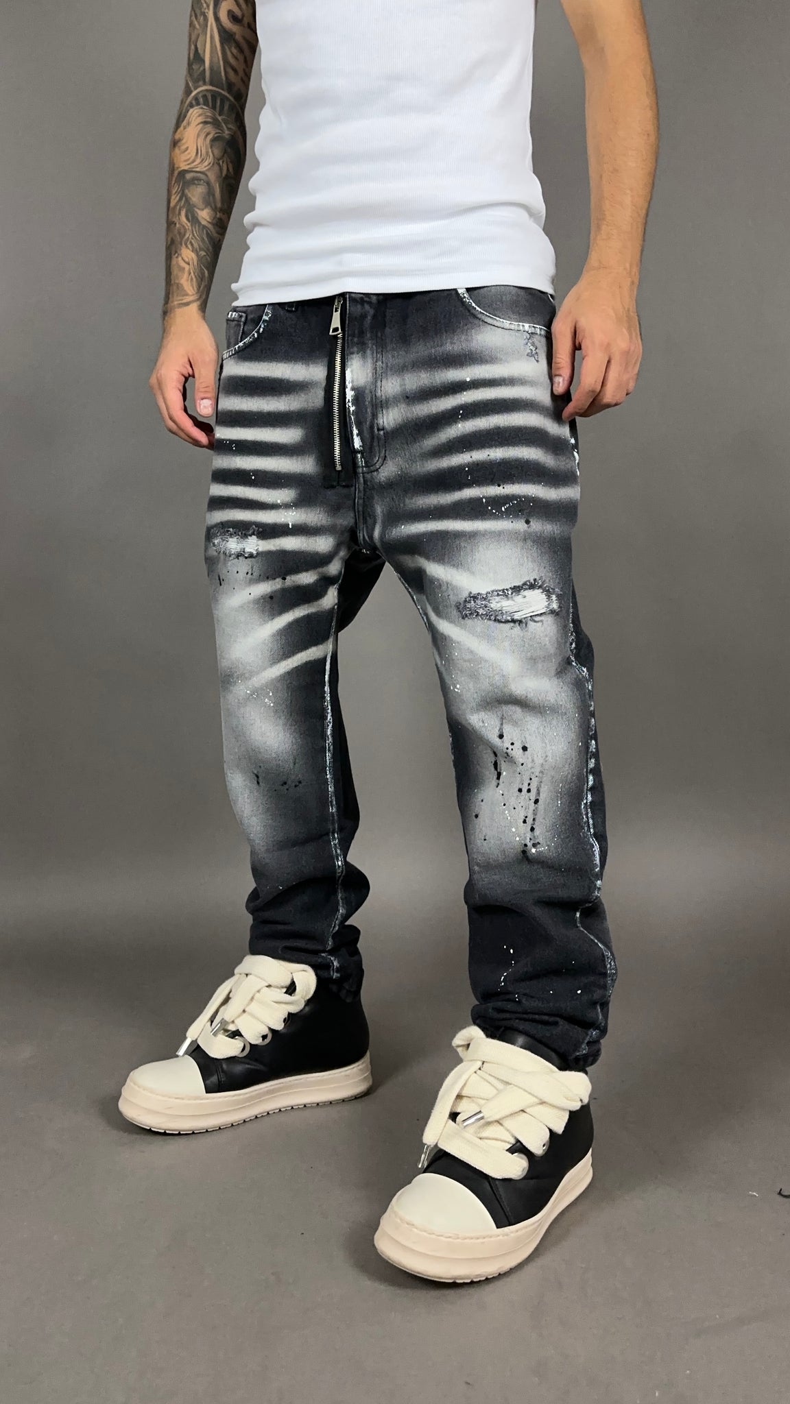 DENIM MOD.DSQ ZIP GRAY ONDA