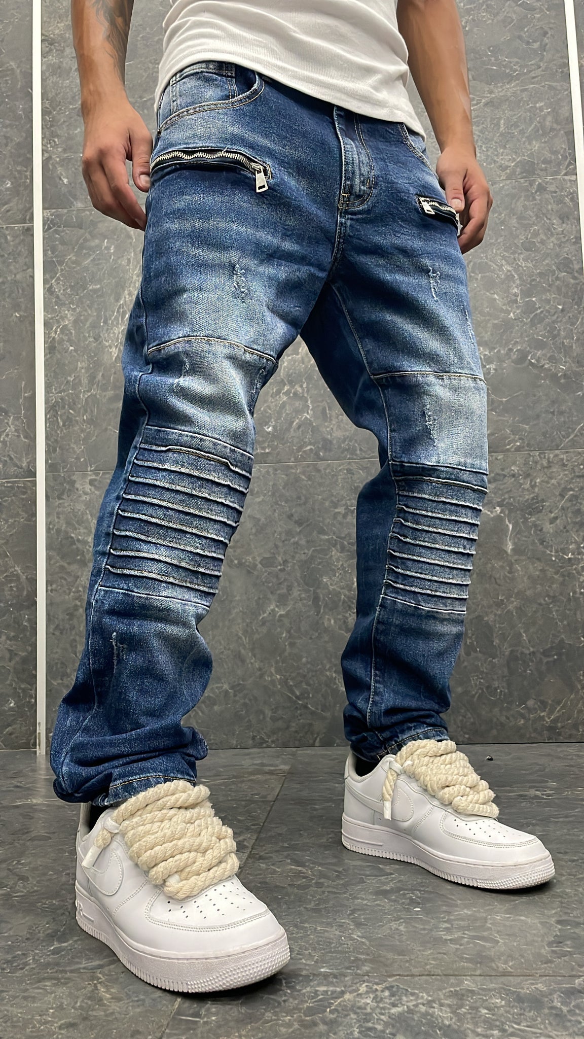 BIKER JEANS MOLLA BLUE 2.0