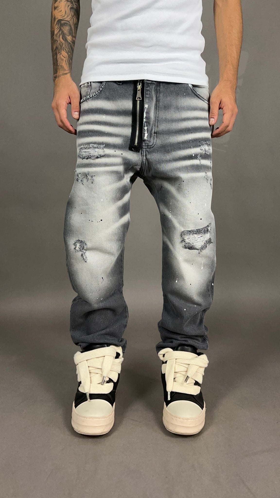 DENIM MOD.DSQ ZIP GRAY