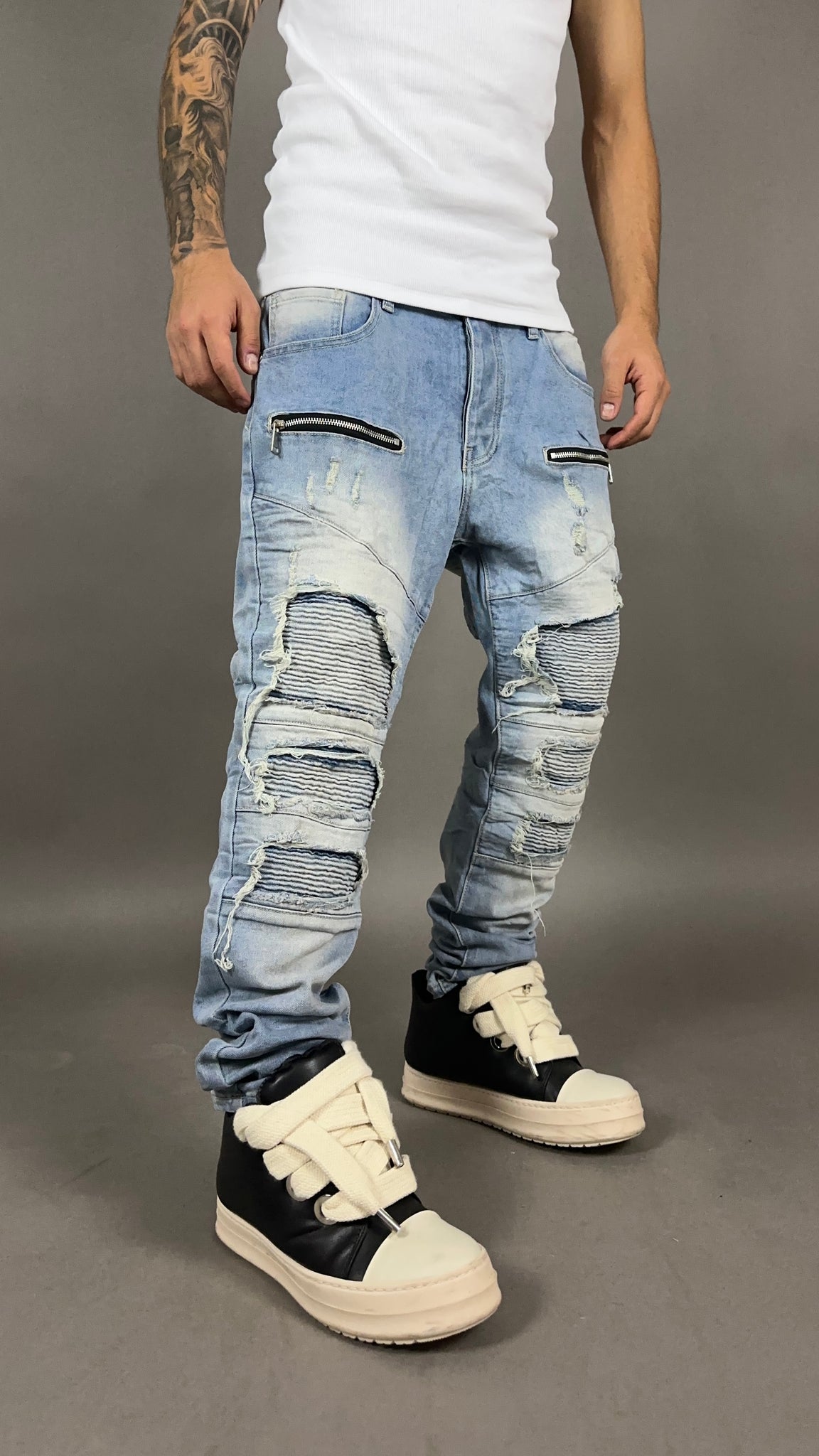 BIKER JEANS ROTTURE