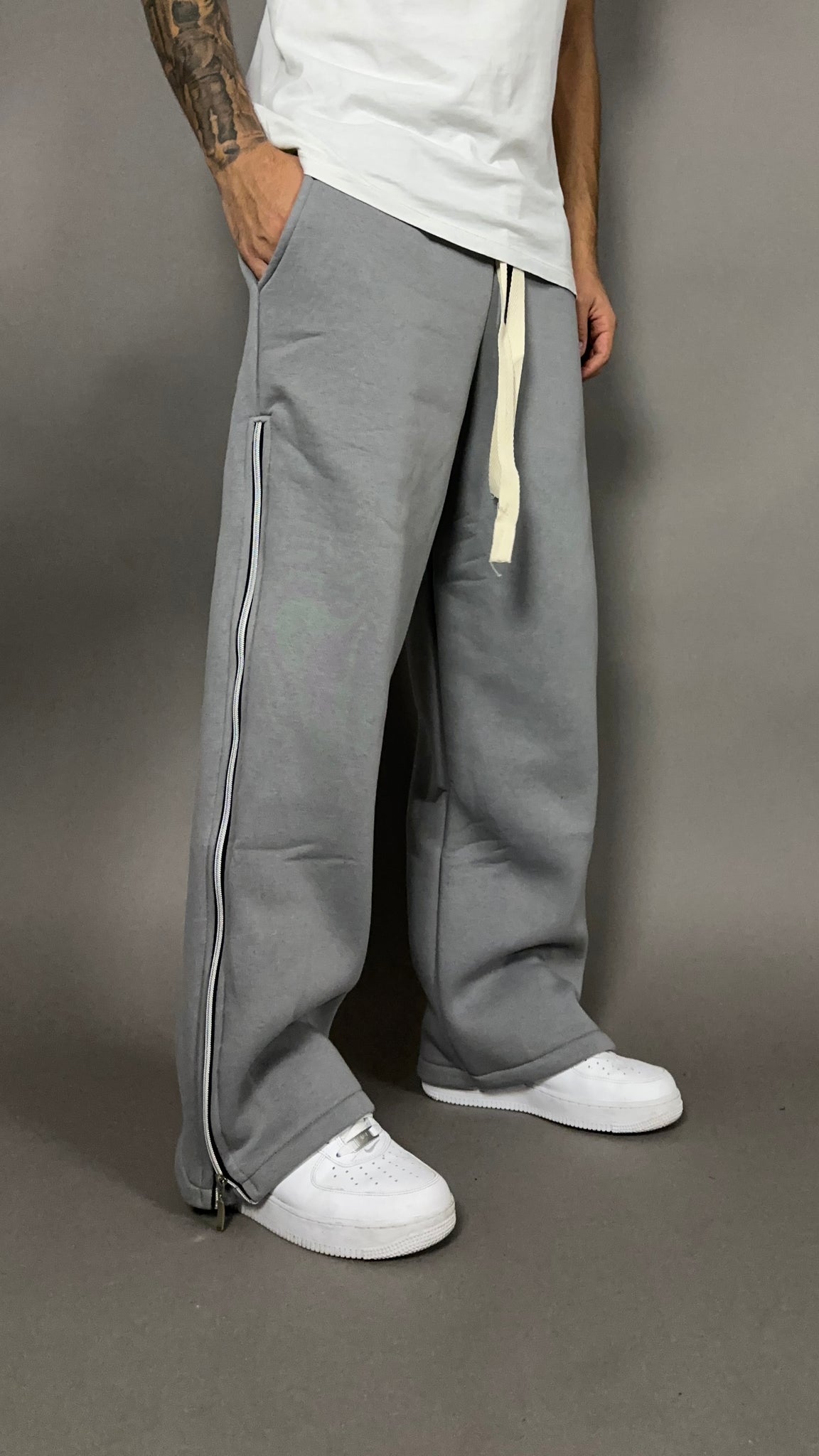 PANTALONE TUTA ZIP LATERALE