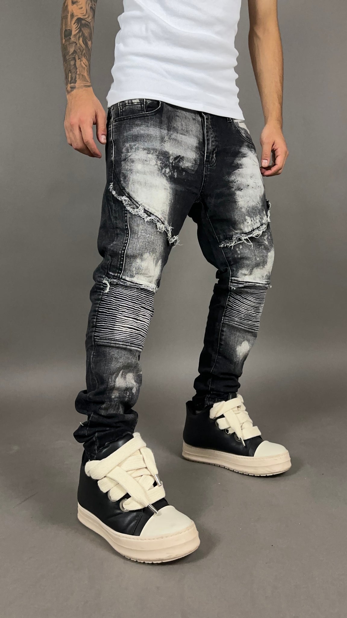BIKER JEANS SPLASH