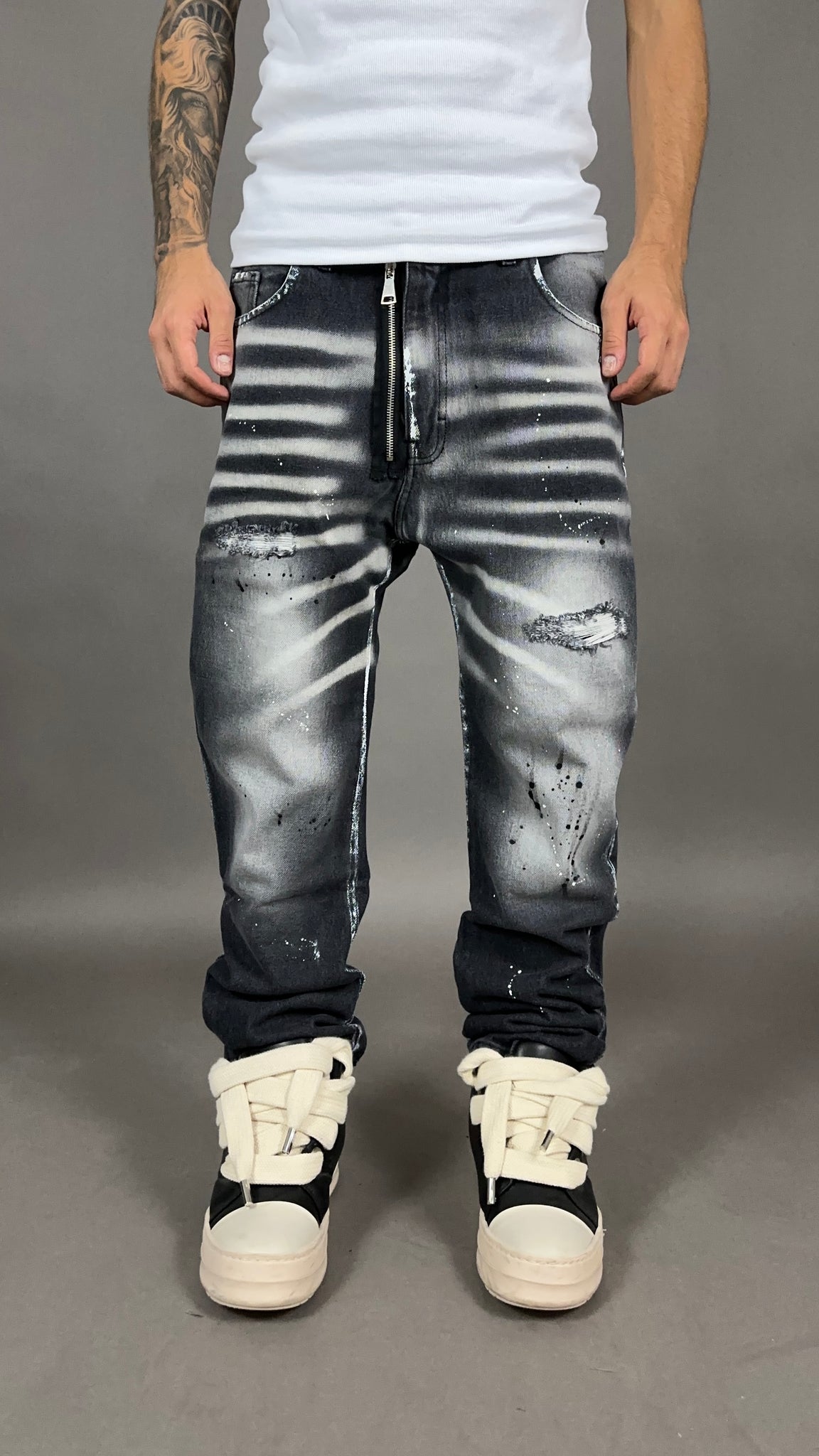 DENIM MOD.DSQ ZIP GRAY ONDA