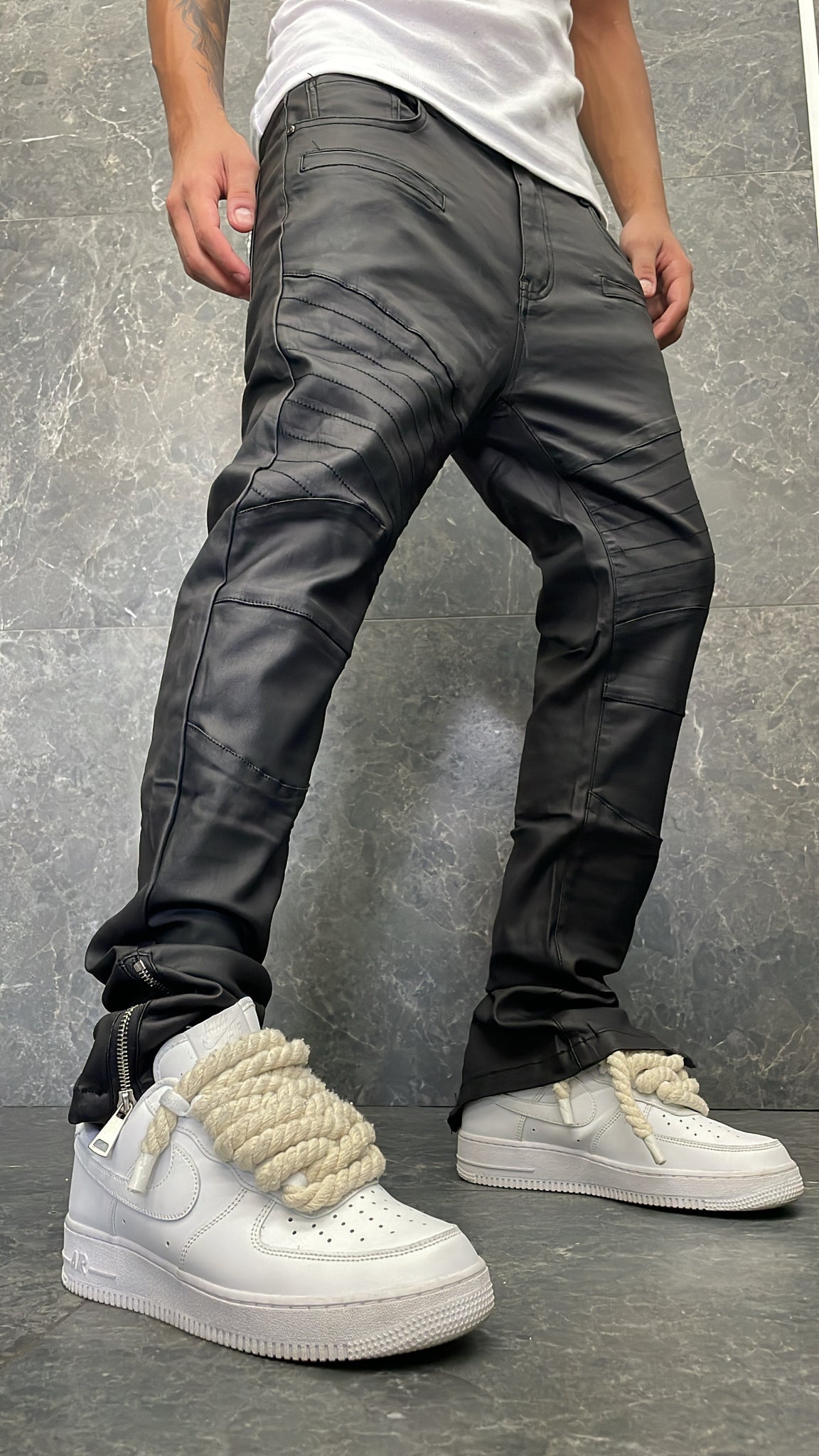 BIKER PELLE ZIP FINALE