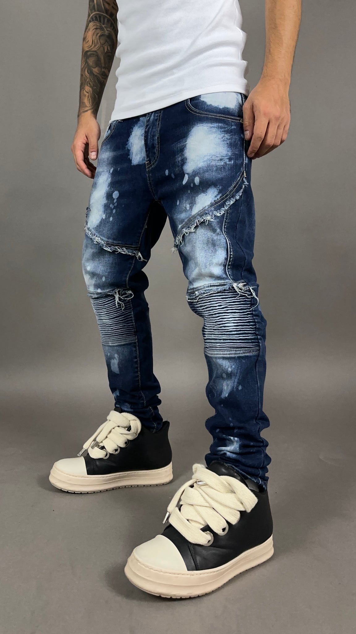 BIKER JEANS SPLASH
