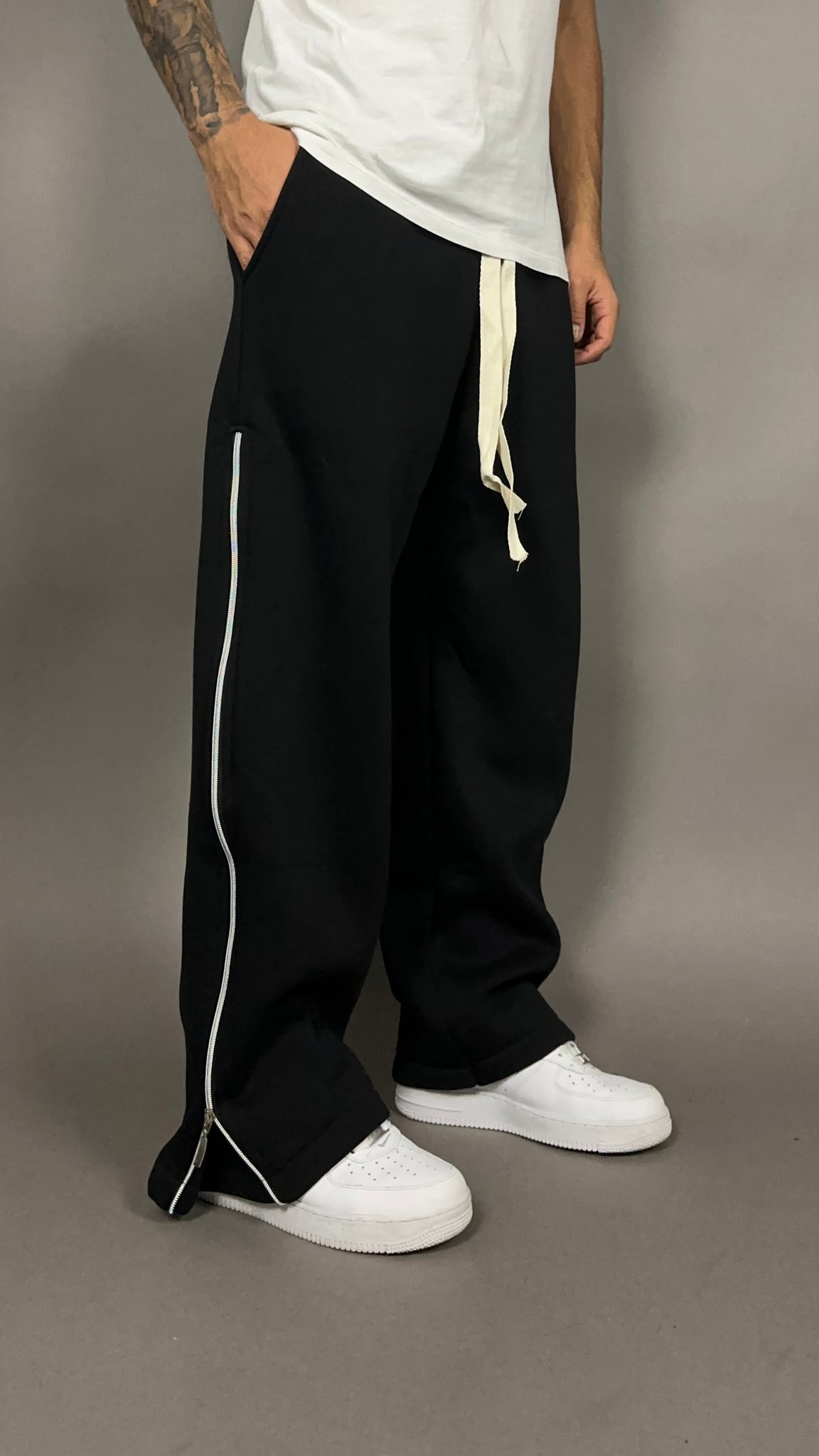 PANTALONE TUTA ZIP LATERALE