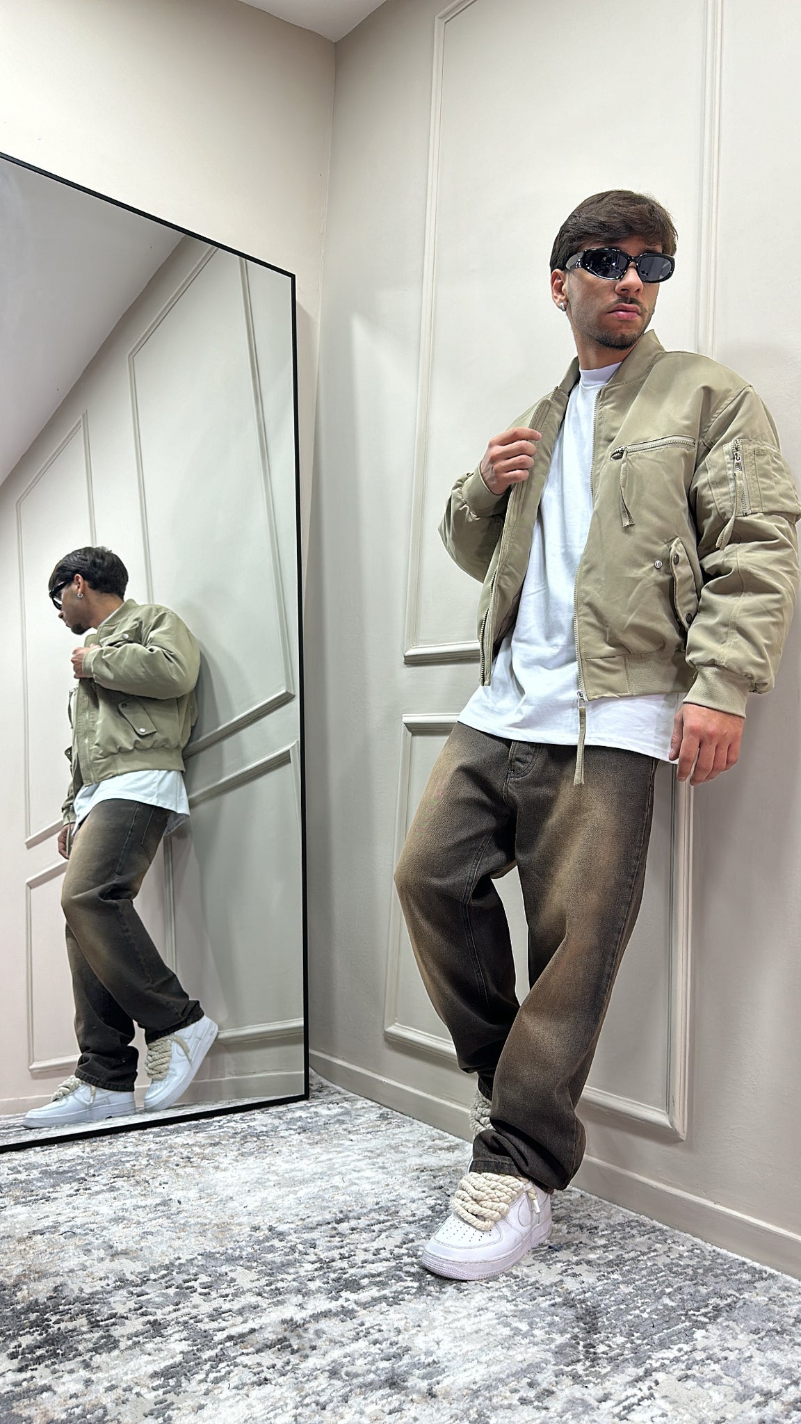 BAGGY JEANS MARRONE