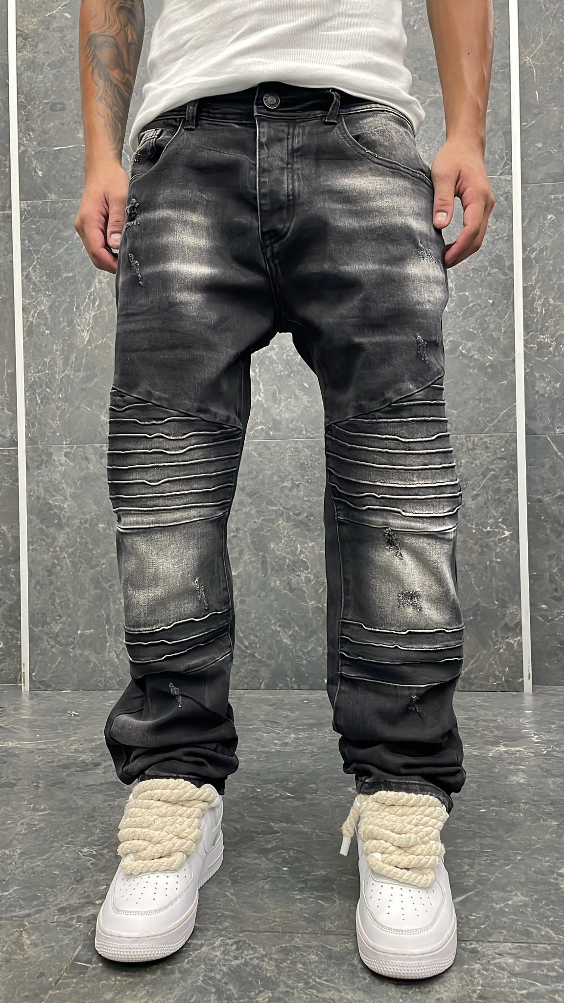 BIKER JEANS LUCIDO