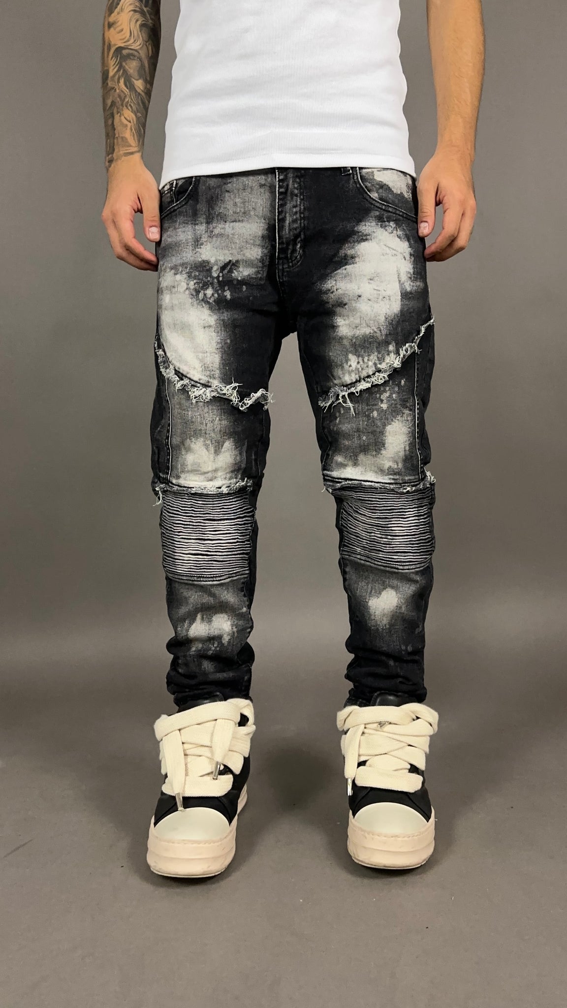 BIKER JEANS SPLASH