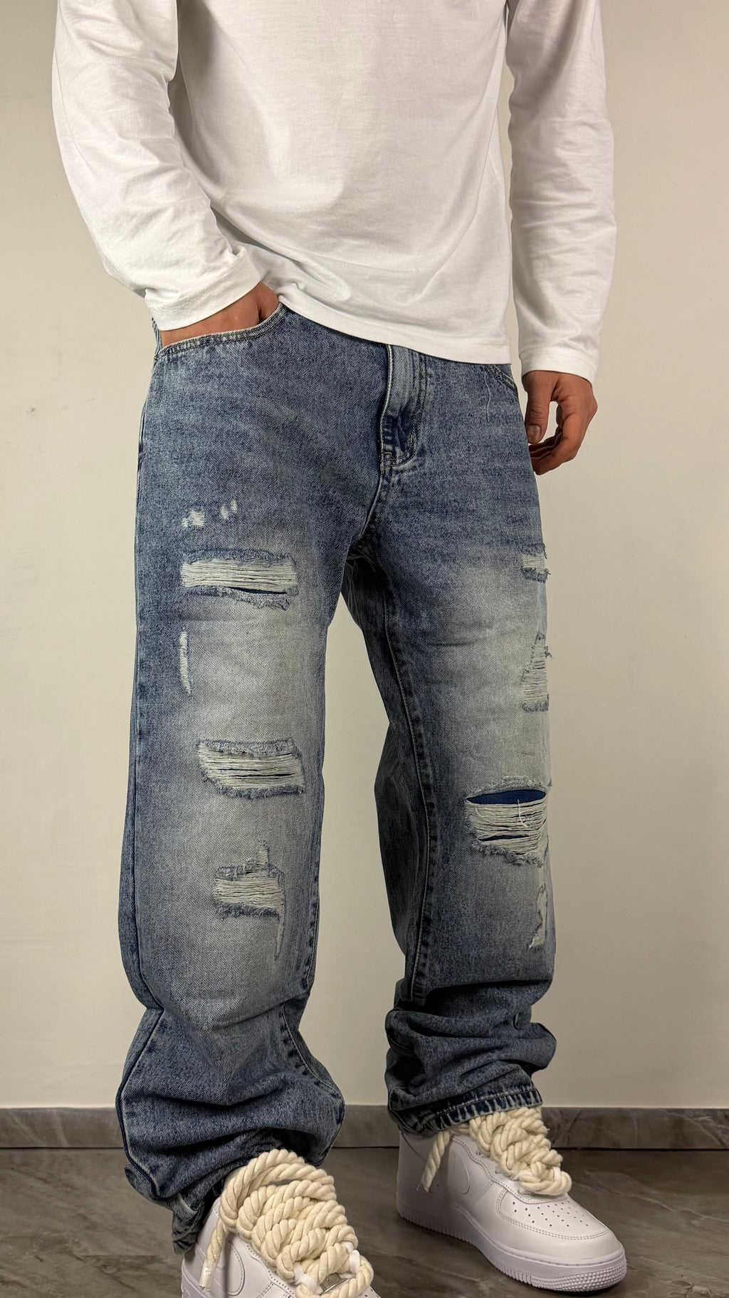 BAGGY JEANS ICE ROTTURE