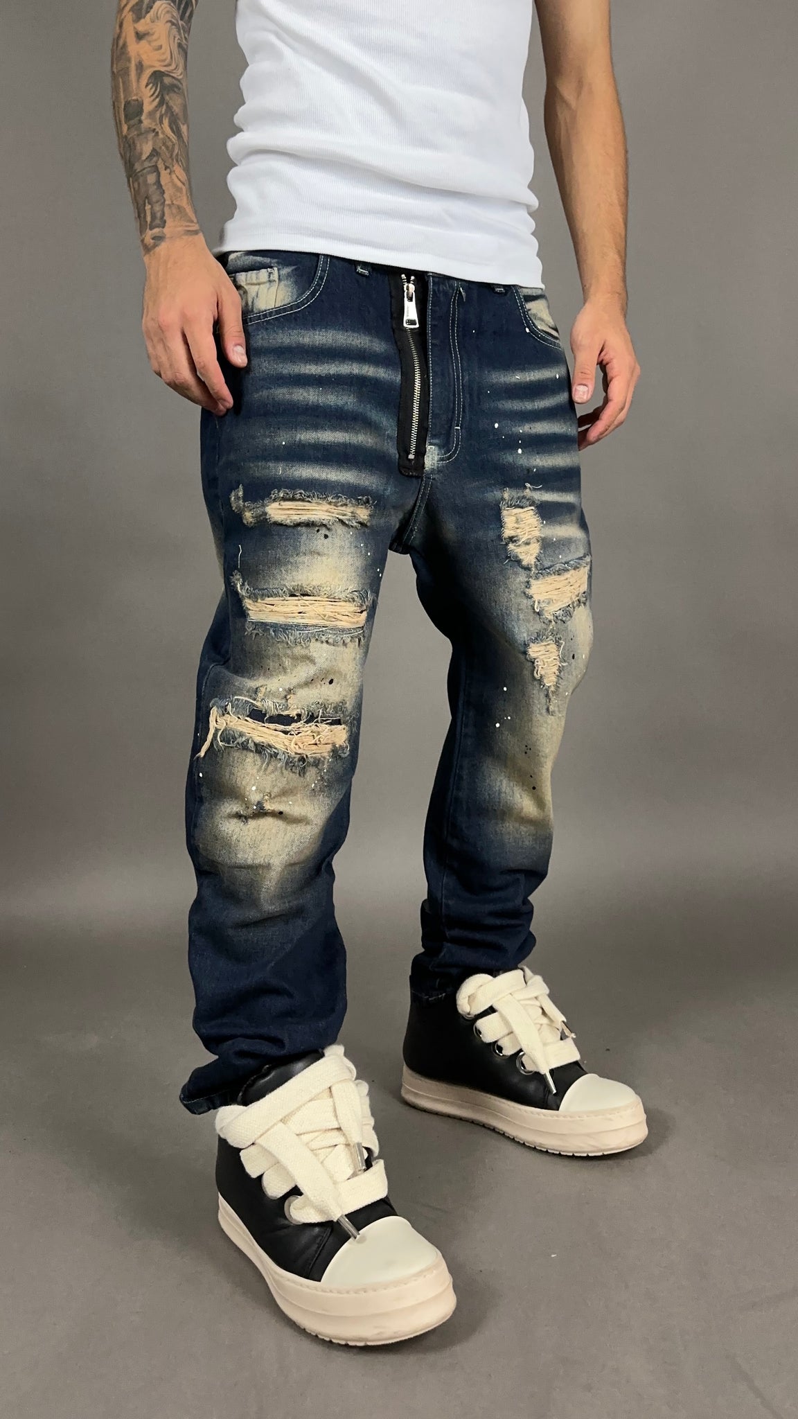 DENIM MOD.DSQ ZIP SABBIATO
