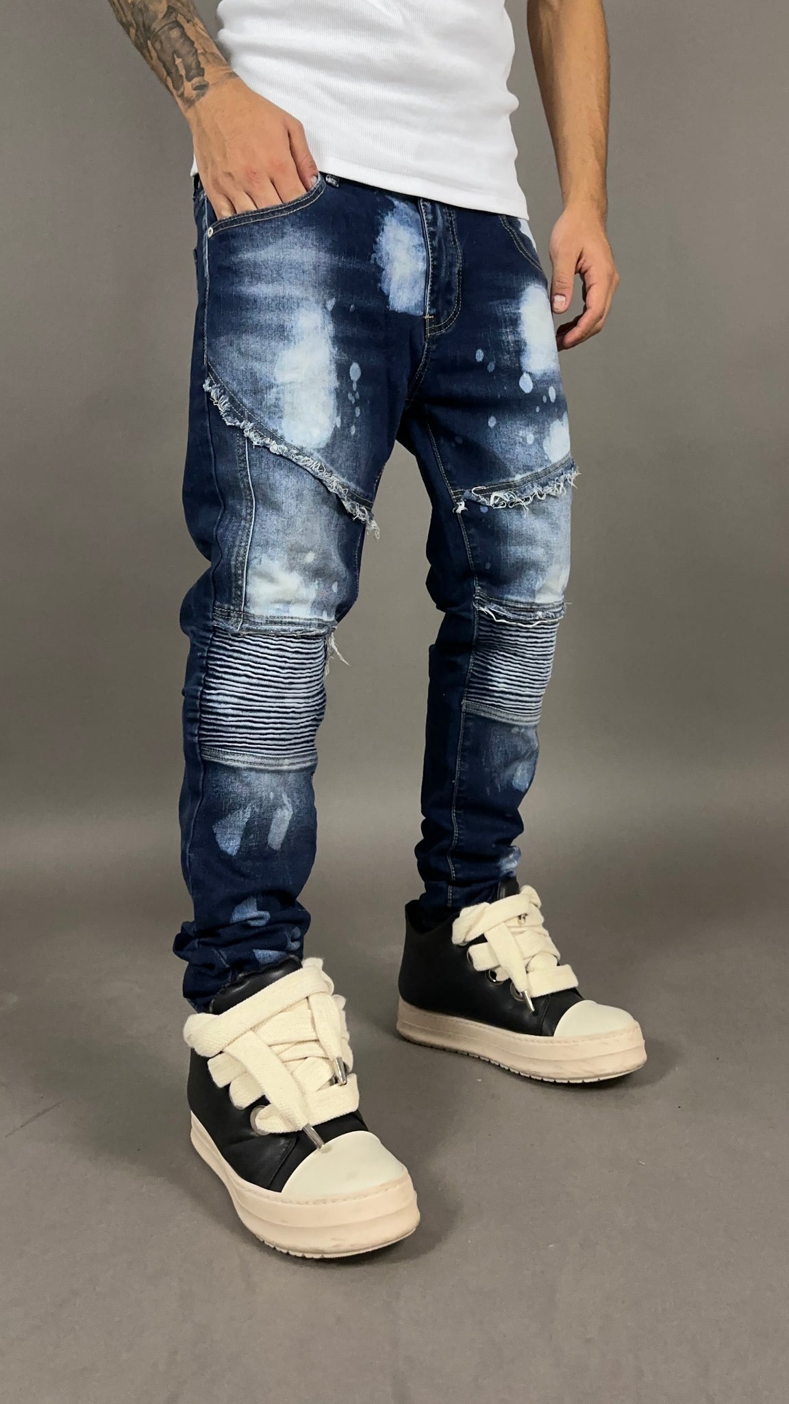 BIKER JEANS SPLASH