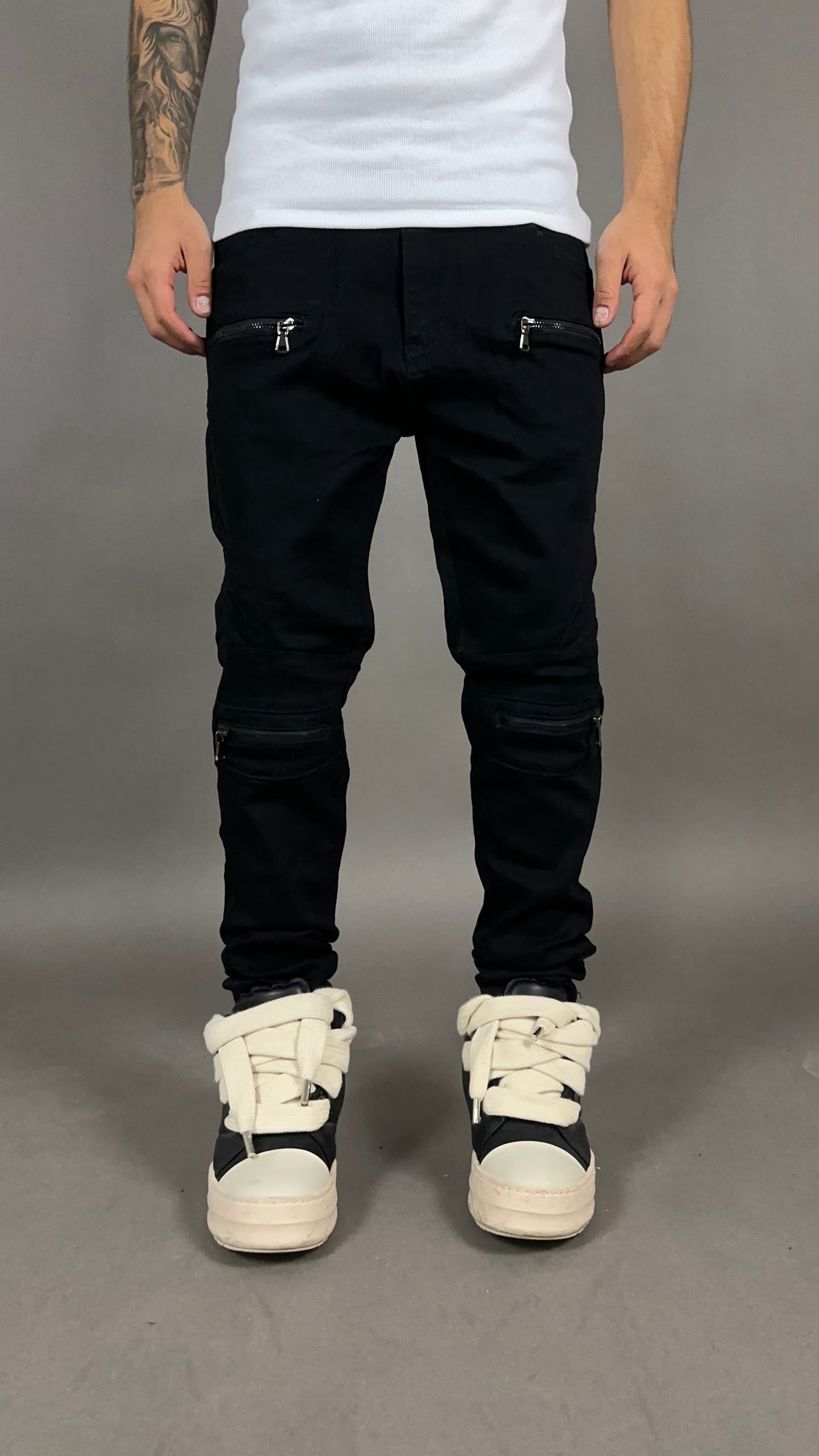 BIKER JEANS FULL ZIP