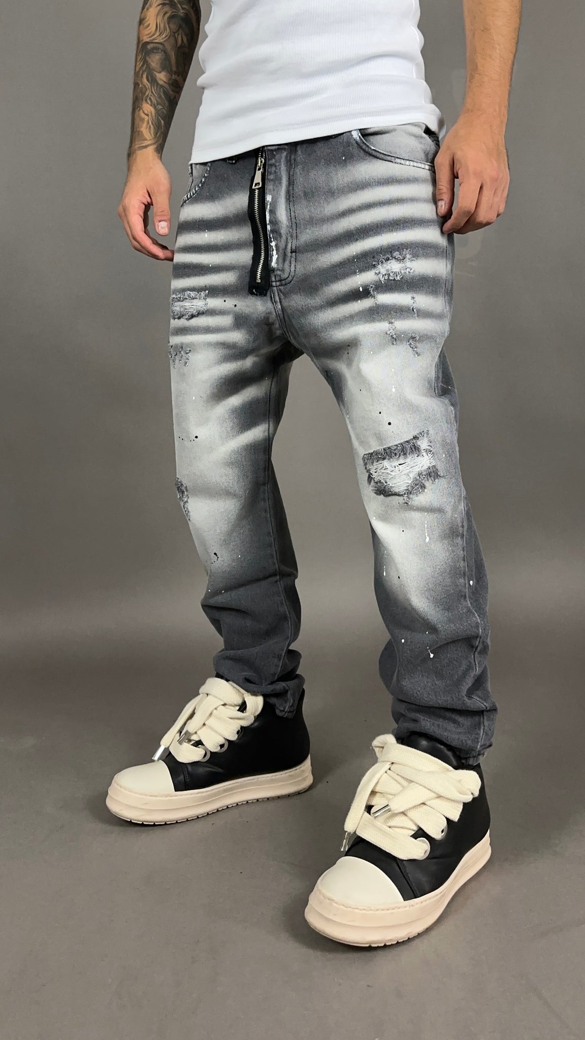 DENIM MOD.DSQ ZIP GRAY