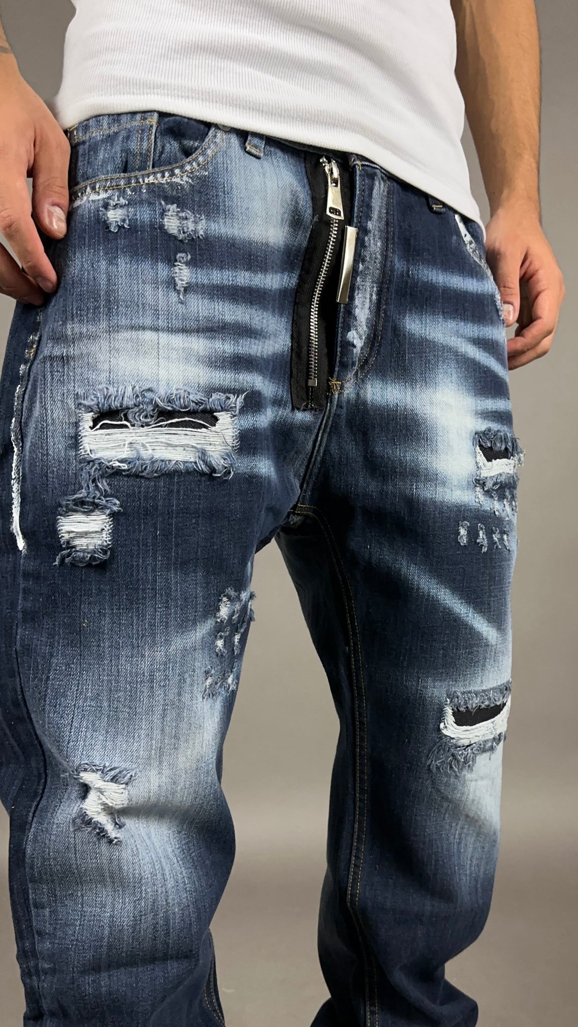 DENIM MOD.DSQ ZIP SPLITT