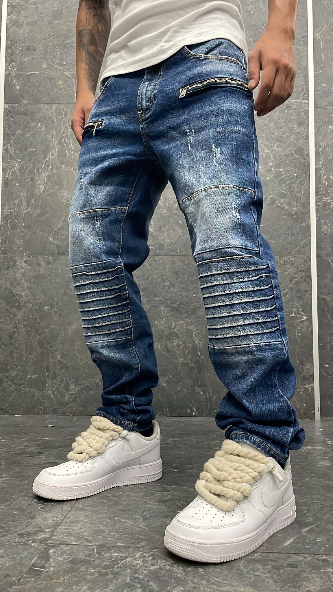 BIKER JEANS MOLLA BLUE 2.0