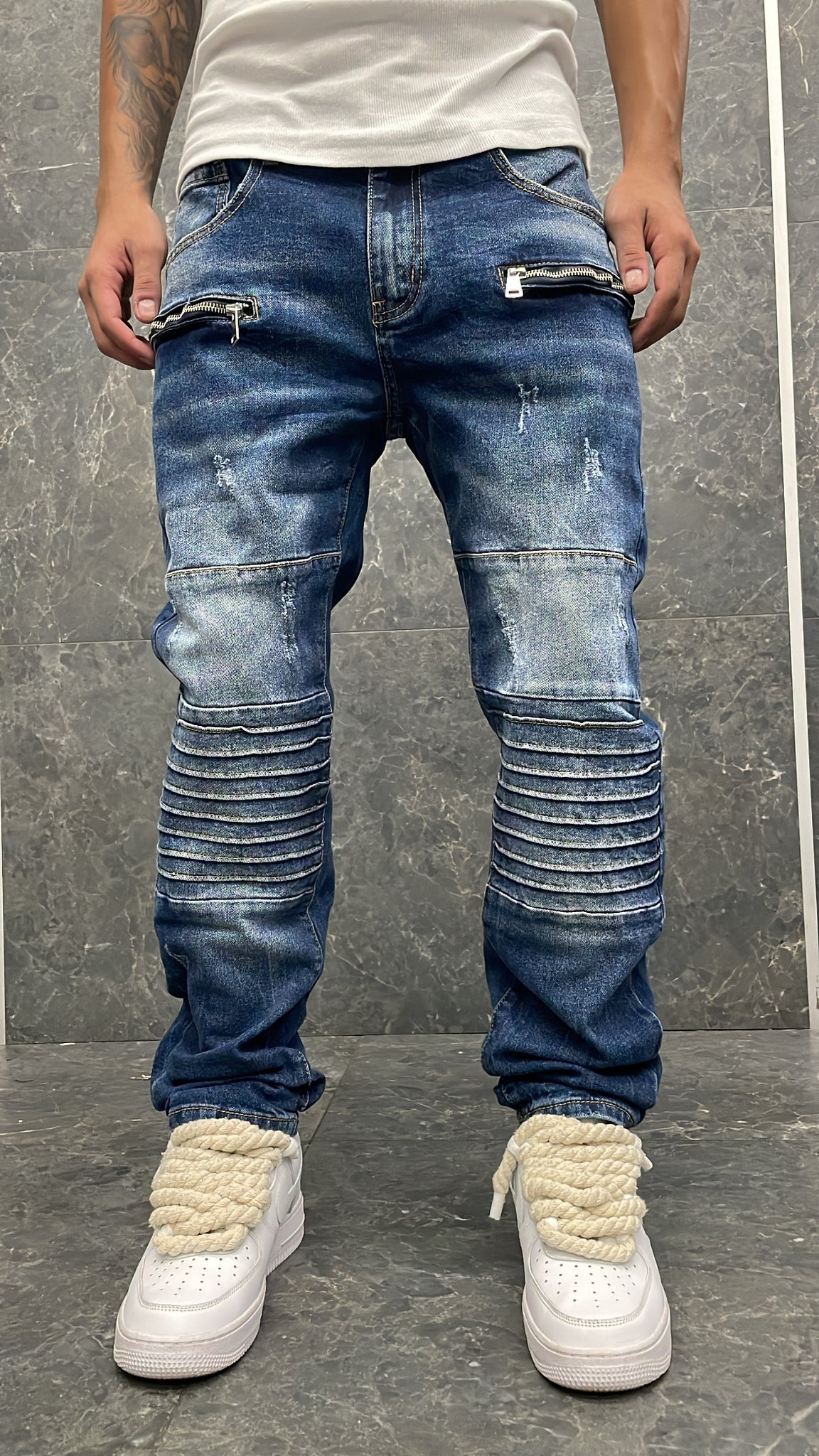 BIKER JEANS MOLLA BLUE 2.0